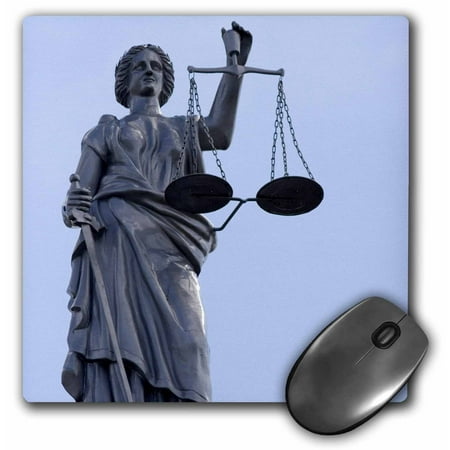 3dRose Scales of Justice, Courthouse, Kansas - US17 DFR0009 - David R. Frazier, Mouse Pad, 8 by 8 inches