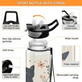 thumbnail image 4 of Sports Water Bottle 1000ML Tritan Food Grade Clear Water Bottle Fitness Outdoor Sports Bike Cute Black Cat, 4 of 7