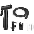 thumbnail image 1 of Rociador de grifo de cocina, construcción de acero inoxidable para un acabado negro duradero, que garantiza calidad y longevidad, rociador de bidé portátil, ideal para higiene personal y limpieza de, 1 of 5