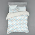 thumbnail image 2 of Ambesonne Cartoon Bedding Set 3 Pcs, Theme Buses to Left, Twin, Cadet Blue Peach, 2 of 3