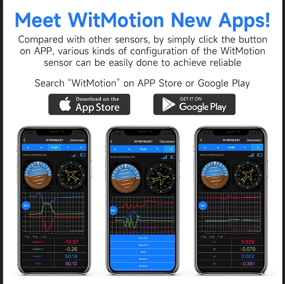 [Bluetooth 5.0 Accelerometer+Inclinometer] WT9011DCL MPU9250 High-Precision 9-axis Gyroscope+Angle(XY 0.2° Accuracy)+Magnetometer with Kalman Filter, Low-Power 3-axis AHRS IMU Sensor for Arduino