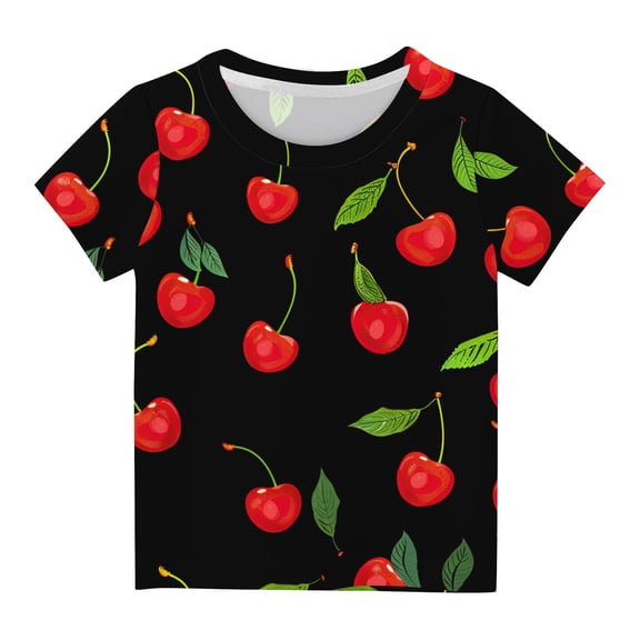 Sakmal Clothes For Kids Cute Crew Neck Graphic 3-14y Short Sleeve Boys And Girls Outfits 7-8