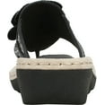 thumbnail image 4 of Women's Cliffs by White Mountain Cynthia Thong Sandal Black Smooth Polyurethane 6 M, 4 of 6