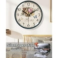 thumbnail image 2 of VOCOO Home Butterfly Print Wall Clock Glass Silent Classic Clock, 12 Inch Large Round Quartz Clock Battery Operated Non Ticking Easy to Read for Bedroom Living Room Kitchen Home Office, 2 of 6