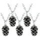 thumbnail image 1 of Collares de herbario de cono de pino de moda de decoraciones navideñas de 5 piezas, 1 of 5