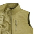 thumbnail image 5 of Handshe Men's Casual Vest, Solid Color Sleeveless Lightweight with Multi-Pockets, Lapel Collar Outdoor Workwear for Daily Use, 5 of 6