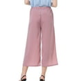 thumbnail image 5 of yillto Women Wide Leg Capris Pant Palazzo Dressy Casual Trousers Summer High Waist Lounge Capri Pants, 5 of 7