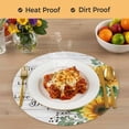 thumbnail image 4 of Yellow Sunflowers Round 15 Inch Placemats Set of 6, Farmhouse Floral Rustic Botanical Grey Wood HeatResistant Non Slip Place Mats for Dining Table, Wipeable Kitchen Table Mats for Housewarming, 4 of 9