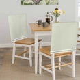 thumbnail image 5 of Farmhouse Sage Green White Striped Chair Back Covers, Removable Chair Covers for Dining Chairs Set of 4, Washable Chairs Slipcovers Back Seat Protector for Wedding Party 19"x20", 5 of 9