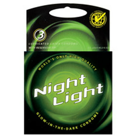 Night Light Glow In The Dark Condom  Box Of 3