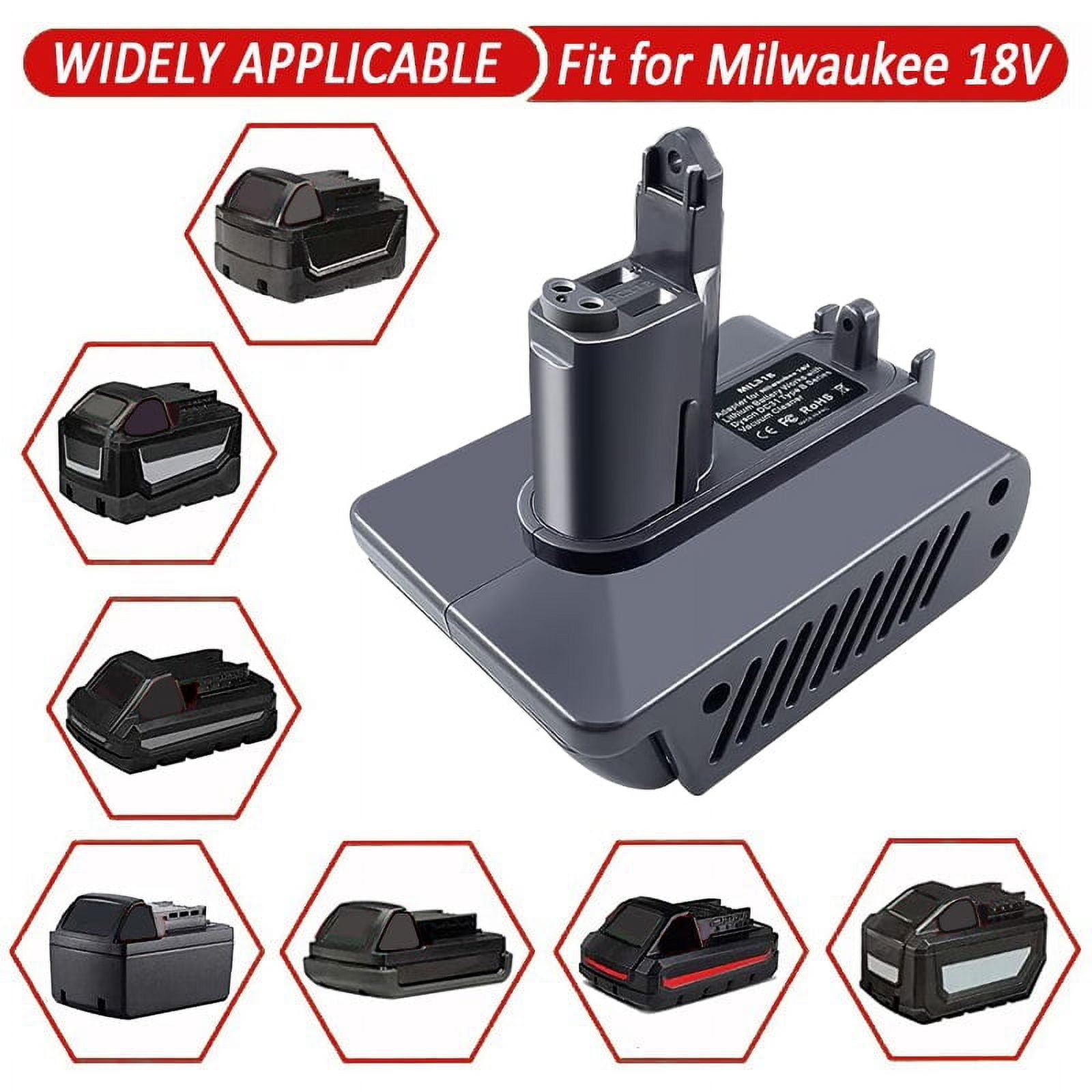 Battery Adapter For Dyson Type A / Type B DC31 DC35 DC44 Animal Vacuum Cleaner for Makita/Dewalt/Milwaukee/Bosch 18V Li-ion Battery