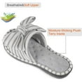 thumbnail image 2 of Women's Memory Foam Open Toe Slide Slippers with Adjustable Strap and Cozy Terry Lining, 2 of 6