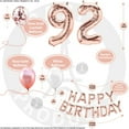 thumbnail image 4 of 92nd Birthday Decoration Rose Gold, 92 Party Supplies Decoration, 92nd Sash, 92 Cake Topper, 92nd Photo Props, confetti Balloons, Curtain, 4 of 4