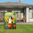 thumbnail image 3 of Amhnf Calico Kitten In Flower Pot With Butterflies And Colorful Flowers Garden Flag For Home Outdoor Garden Yard Decor 12x18 inch, 3 of 5