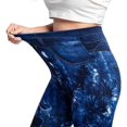 thumbnail image 3 of Leggings para mujer, leggings estampados, leggings de imitación de vaqueros, leggings ajustados de fitness, leggings elásticos sin costuras., 3 of 5