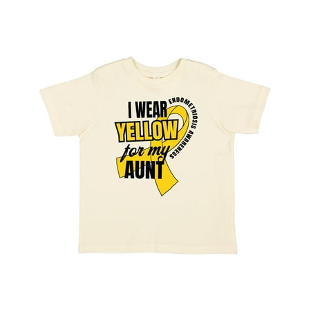 

Inktastic I Wear Yellow for My Aunt Endometriosis Awareness Gift Toddler Boy or Toddler Girl T-Shirt