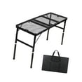 thumbnail image 3 of yotijay Folding Grill Table Adjustable Versatile Portable Metal Folding Picnic Table for M, 3 of 9