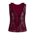 thumbnail image 6 of Boho Tank Tops for Women Summer Lightweight Mesh Half Zip Ruffle V Neck Sleeveless Shirt Casual Blouse, 6 of 6