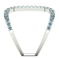 thumbnail image 3 of Statement Engagement Ring for Women - 0.5ct Simulated Blue Diamond in 14K White Gold Promise Ring, 3 of 6