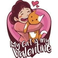 thumbnail image 3 of CafePress - My Cat Is My Valentine Pajamas - Men's Light Loose Fit Cotton Pajama Set, 3 of 7