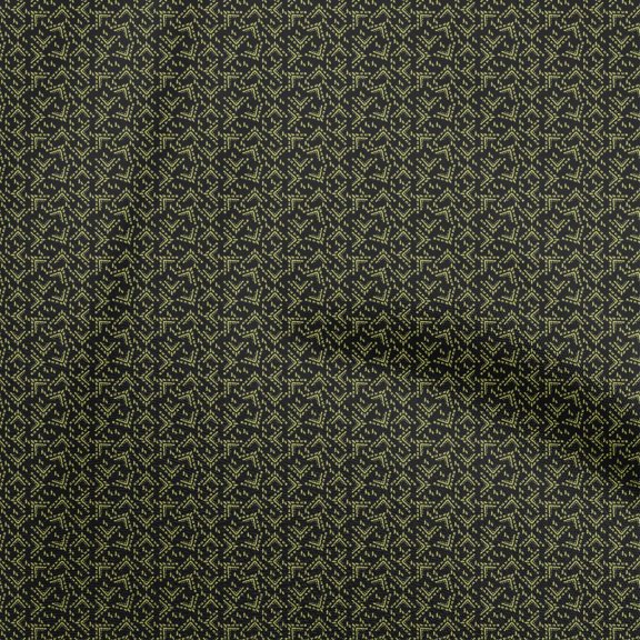 oneOone Polyester Spandex Black Fabric Tribal Sewing Material Print Fabric By The Yard 56 Inch Wide
