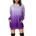 thumbnail image 2 of EQWLJWE Chandails à Capuche d'Automne pour Femmes, Chandail à Manches Longues, Robe Décontractée, Tunique Ample avec Poches, 2 of 5