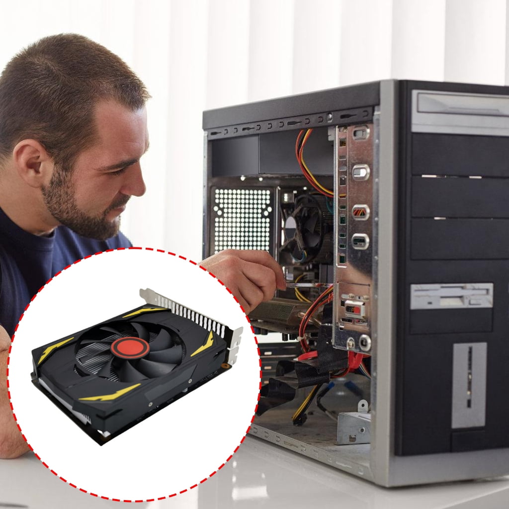 WINDLAND Desktop Gaming GPU GTX750TI 4GB 128BIT DDR5 Memory DirectX11 Efficient Cooling
