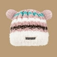 thumbnail image 2 of Slouchy Crochet Y2K Beanie Hat Cute Knit Furry Beanies Knitted Fuzzy Winter Bucket Hats Striped Knit Bear Ear Hat Beanie Hat Crochet Hat Skull Cap Trendy Bear Skull Cap 2025, 2 of 3