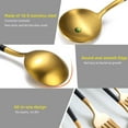 thumbnail image 3 of MYVIT Black Gold Matte Silverware Set of 6,24-Piece Stainless Steel Forks and Spoons Kitchen Accessories Utensils Flatware Cutlery Set, 3 of 8