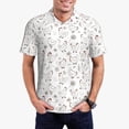 thumbnail image 2 of Balery Funny Chicken Printed Men’s Short Sleeve Polo Shirt, Midweight Men's Shirt,Golf Polo shirts -Small, 2 of 8