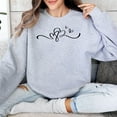 thumbnail image 4 of Love Knot Minimalist Line Art Sweatshirt, Casual Comfortable Pullover, Unisex Modern Graphic Top, Aesthetic Clothing Gift, 4 of 11