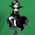 thumbnail image 3 of CafePress - Vampire Girl T Shirt - Women's V-Neck Dark T-Shirt, 3 of 4