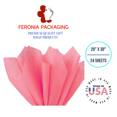 thumbnail image 2 of Coral Rose Tissue Paper Squares, Bulk 24 Sheets, Presents by Feronia packaging, Made In USA Large 20 Inch x 30 Inch, 2 of 15