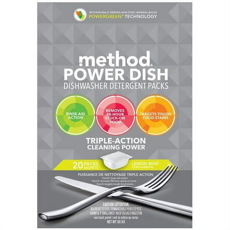 Method Power Dish Lemon Mint Scent Dishwasher Detergent Packs