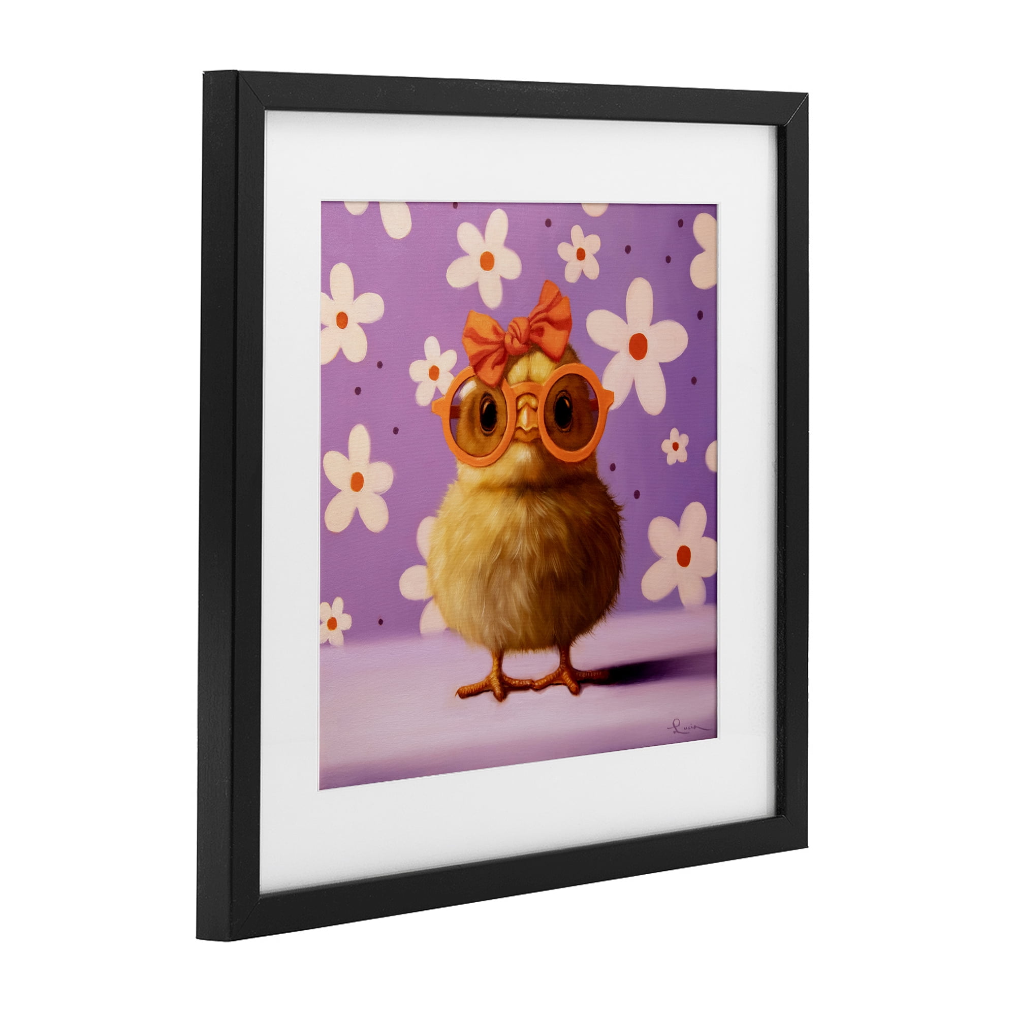 Stupell Industries Bow Peep Groovy Chick Black Framed Print Under Glass, design by Lucia Heffernan