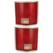 New Pair of Halogen Tail Light Lens Compatible With Chevrolet K20 Custom Standard Cab Pickup 2 Door 5.0L 5.7L 6.2L 1981 1982 1983 1984 1985 1986 By part number 5968330 5968329 GM2801122 GM2800122