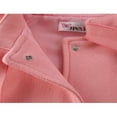 thumbnail image 4 of Little Girls Jacket Solid Color Loose Bow Neck Side Pockets Outerwear, 4 of 6