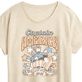thumbnail image 3 of Marvel Captain America - Retro Stars And Stripes - Women's Short Sleeve Graphic T-Shirt, 3 of 5