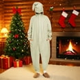 thumbnail image 6 of Rohuuque Men's and Women's Festive Onesie Animal Dress Up Christams Jumpsuits One-Piece Pajama with Hood and Pocket Lounge Wear Beige, 6 of 8