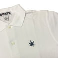 thumbnail image 2 of Boast Men's Core Solid Polo Shirt Small, White/Navy Leaf, 2 of 2