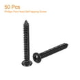 thumbnail image 3 of 5mm x 40mm Phillips Pan Head Self-tapping Screw, 50pcs - 304 Stainless Steel Round Head Wood Screw (Black), 3 of 6