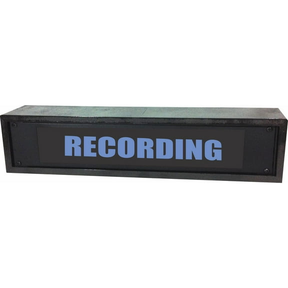 AMERICAN RECORDER - 2RU "RECORDING" LED Lighted Sign with Enclosure