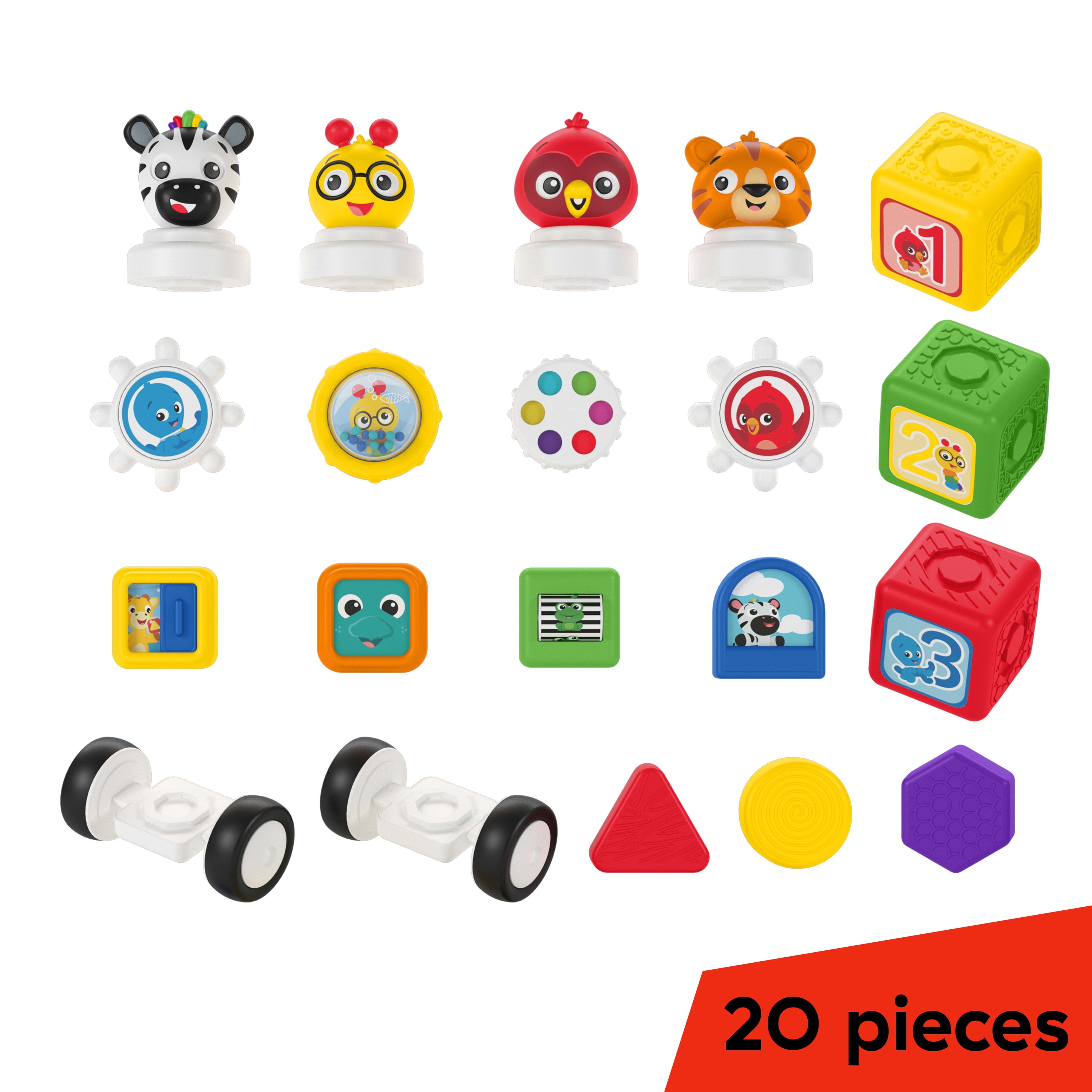 Baby Einstein Connectables 20-Piece Magnetic Activity Blocks for Babies 6 Months+ Unisex