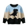 thumbnail image 3 of GBSYEWXS Casual Sweater For Boys Child Size 4-5 Years Daily Wear Dinosaur Print Crew Neck Pullover Sweater Child, 3 of 8