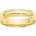 thumbnail image 1 of 10K Yellow Gold 10Ky 5mm Half Round With Edge Band Size 9.5 Made In United States 1hre050-9.5, 1 of 5