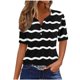 thumbnail image 2 of Fiudx Ofertas Flash Del Día Blusa de Manga Corta Estampada a La Moda para Mujer, Blusas Informales con Cuello Redondo, 2 of 5