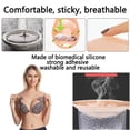 thumbnail image 2 of Sujetador invisible de silicona para mujer Push Up Dolphin Breast Lift Up Bra Tape Stickers Sujetadores adhesivos de pasta de pecho anti vaciado para mujer (Negro, L/XL) brillar Electrónica, 2 of 6