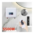 thumbnail image 2 of 5500W Tankless Water Heater Electric Hot For Shower Bathroom Kitchen Instant Water Heater Heating With Remote & Touch Control ,Digital Temperature Display, 2 of 7
