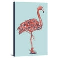 thumbnail image 1 of Flamingo - Flowers - Lantern Press Artwork (24x36 Gallery Wrapped Stretched Canvas), 1 of 1