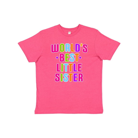 Inktastic Worlds Best Little Sister Youth T-Shirt